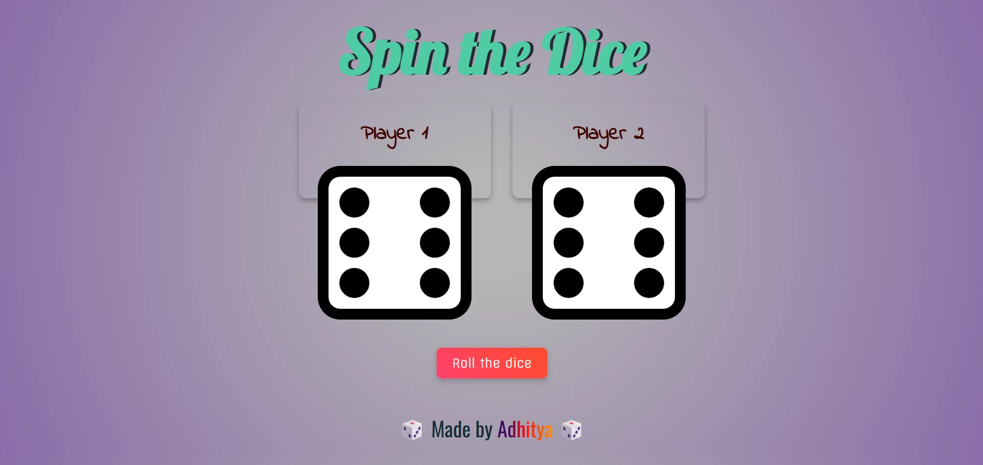 rolling dice website preview image